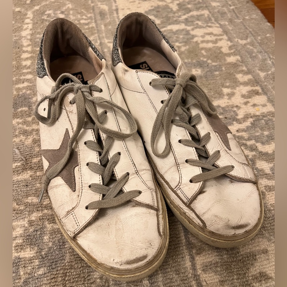 Golden Goose Swarovski Crystal Low-Top Sneakers - Sz 8.5